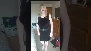 Crossdresser Michelle Willmington, modeling LBDs