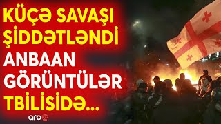 PARLAMENT BİNASINA hücumun GÖRÜNTÜLƏRİ -Tbilisidə SAVAŞ şiddətləndi -Gənclərlə ordu arasında...