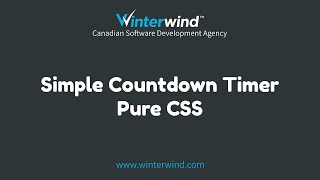 Pure CSS Simple Countdown Timer