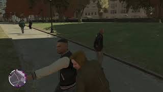 GTA TBoGT Johnny Klebitz challenges Luis Lopez into a fights and fires at him with an SMG!