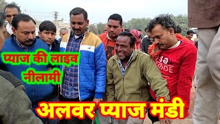 Pyaj Mandi Alwar Ka Bhav। आज का लाल प्याज का भाव अलवर में।