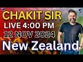 Chakit Sir Live Today | 4:00 PM IST | New Zealand Study Visa Updates 2025 | 12 Nov 2024