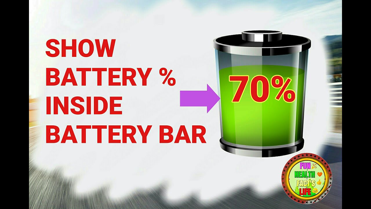 HOW TO SHOW PERCENTAGE INSIDE BATTERY? ️ - YouTube