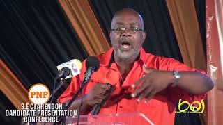 FITZ JACKSON - PNP CHAIRMAN - SOUTH CLARENDON CANDIDATE PRESENTATION CONFERENCE