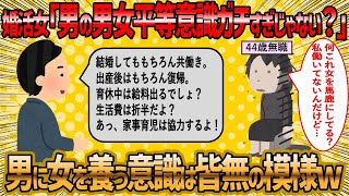 【2ch 面白いスレ】男の男女平等意識がガチになり女さん終了のお知らせww【ゆっくり解説】