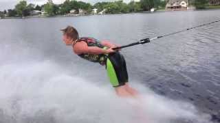 Take a spin with barefoot water skier Ben Groen