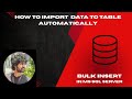 How to use Bulk Insert in MS SQL Server.