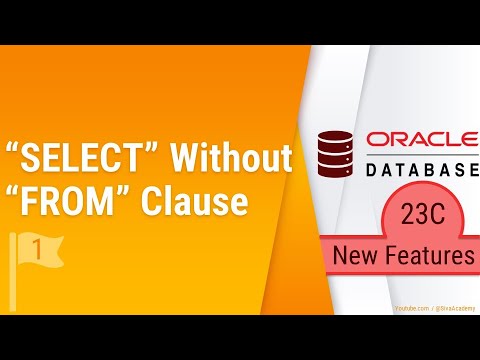 Oracle 23C New Features SELECT Without FROM Clause