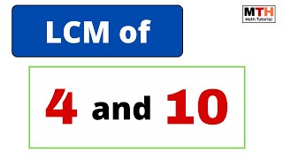 LCM of 4 and 10 || LCM 4, 10