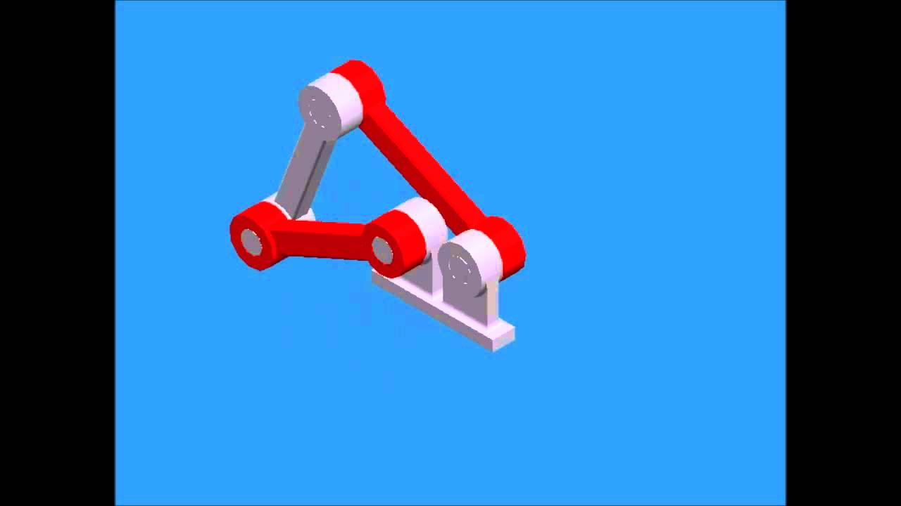 Double Crank Four Bar Link Mechanism Animation - GJU - YouTube