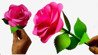 how to make Awesome paper  rose 🌹- origami easy Rose l paper Rose Flower l DIY - Rose Flower #craft