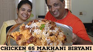 Chicken Biryani - 65 Makhani Chicken Biryani - Spl Biryani with Hyderabadi Dilkush Bakery Sweet