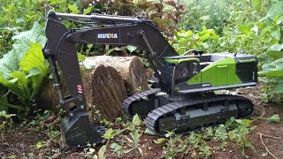 unboxing RC excavator huina 1593