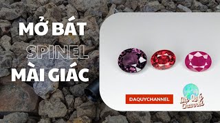 Mở bát thành công Spinel Lục Yên mài trực tiếp lên trang sức