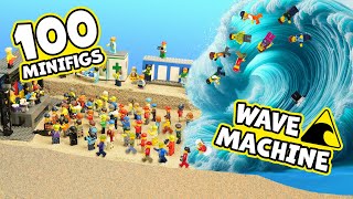 Wave Machine VS. Lego Rock Concert - Tsunami Disaster - Dam Breach Experiment - Lego City Flood