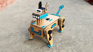 How To Build Amazing Walking Robotic Dog at Home - Easy to make - Cardboard DIY