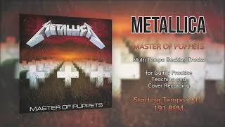 METALLICA - Master of Puppets - 90% Tempo (191 BPM) Backing Track