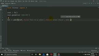 Create a Label in python (tkinter) | Python for beginners in Tamil