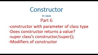Constructor Part 6 - Interview points