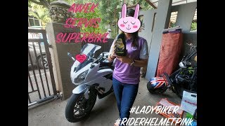 HOW TO (camne eh) | ER6F / Ninja 650 Engine Oil & Filter Service | Rider Helmet Pink | 003