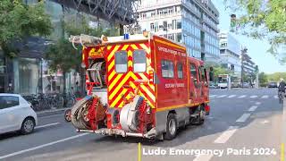 BSPP en urgence Compilation 2024 Paris Fire dept fire trucks responding