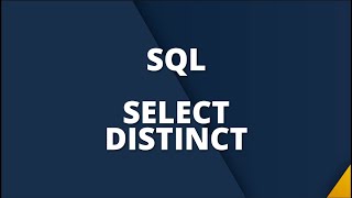 SQL - SELECT DISTINCT