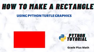 How to draw a rectangle using turtle graphics in Python