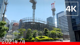 ［4K］中之島→堂島→大阪駅前　再開発地等を巡る45分［2021年7月］