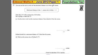 Q15 Edexcel GCSE Maths 1F June 2012