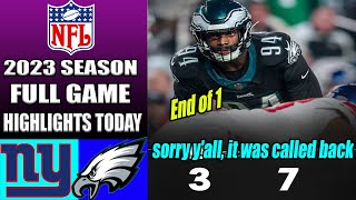 Eagles vs Giants [FULL GAME] 12/25/2023 | NFL Highlights TODAY 2023