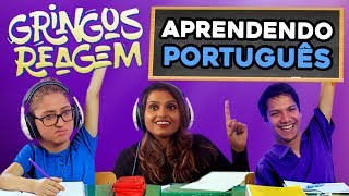 Gringos Reagem - Primeira Aula de Português dos Gringos