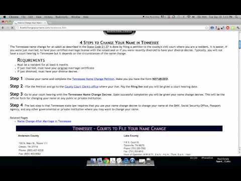 How to Change Your Name in Tennessee How to Change Your Name in Tennessee