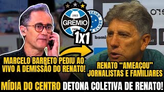 OLHA ISSO!⚠️*BARRETO DETONA RENATO E PEDE A DEMISSÃO AO VIVO* MÍDIA do CENTRO: COLETIVA do RENATO