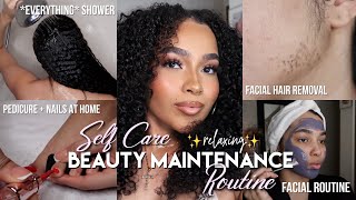 SELF CARE BEAUTY MAINTENANCE ROUTINE 🛁 Full Body Care Routine, Skin Care, Facial, Pedicure, \u0026 More!