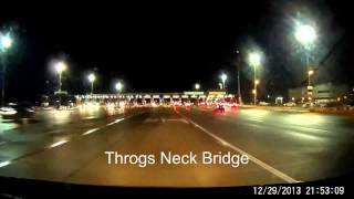 Dash Cam- bridge crossing at night