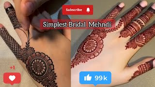 Simple Bridal Mehndi Tutorial ❤️✨💕| Easy Henna Tutorial |