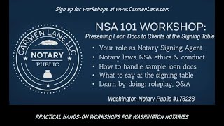 (PART 2 of 3) 2020 NSA 101 WORKSHOP: Presenting Loan Documents to Clients at the Signing Table 116m