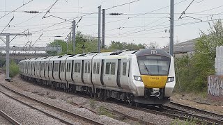 Thameslink Class 700 arrives at Biggleswade (2/5/22)