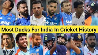 Most Ducks For India In Cricket History 🏏 Top 25 Batsman 🔥 #shorts #sachintendulkar #viratkohli