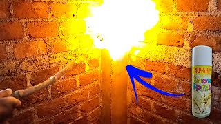 Fire vs snow spray | Burning spray in the bollon | burning spray test dangerous burning test