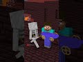 MINECRAFT ON 1000 PING When Skeleton attack Piglin - Minecraft Animation