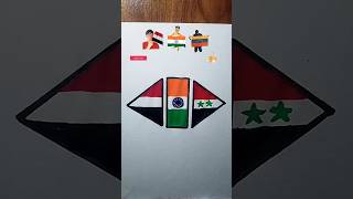 🇾🇪*🇮🇳*🇸🇾 Jana Gana Mana || Independence Day Drawing Republic Day #shorts #flagdrawing #art