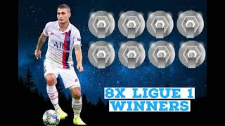 All the trophies that Marco Verratti has won throughout his career