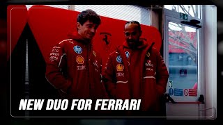 Hamilton and Leclerc do first laps in new Ferrari | ABS-CBN News