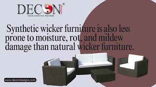 How durable is synthetic wicker rattan furniture for outdoor use