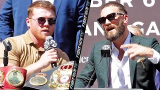 HIGHLIGHTS | CANELO VS CALEB PLANT CHAOTIC PRESS CONFERENCE & FACE OFF VIDEO