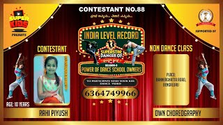 #superkidschannel #dance CONTESTANT NO.88/RAHI PIYUSH/SUPERSTAR DANCER OF KARNATAKA/SEASON3