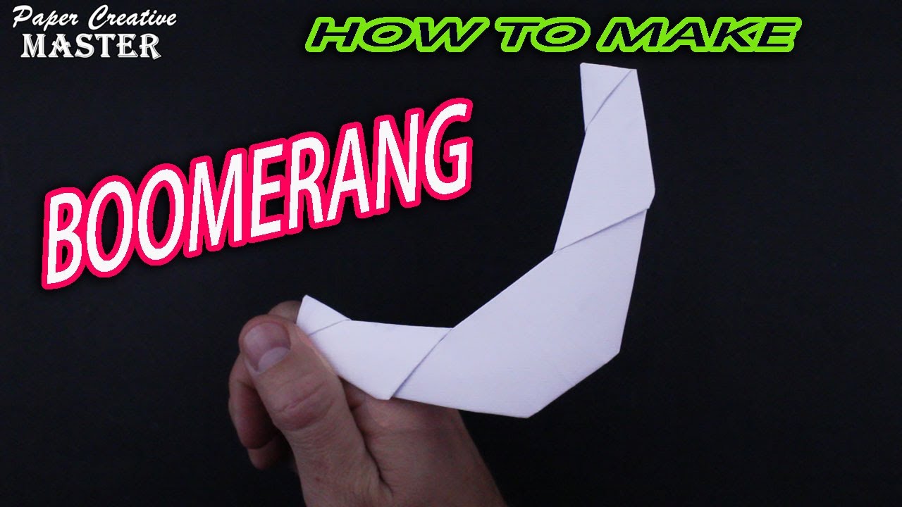 How To Make A Boomerang Out Of Paper - YouTube