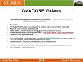 UT Dallas MS in Marketing Program Admission Requirements and Test Waivers