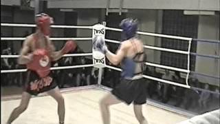 1996 Очиров Жаргал vs  финал. Челябинск. ЧР по тайскому боксу 67 кг.